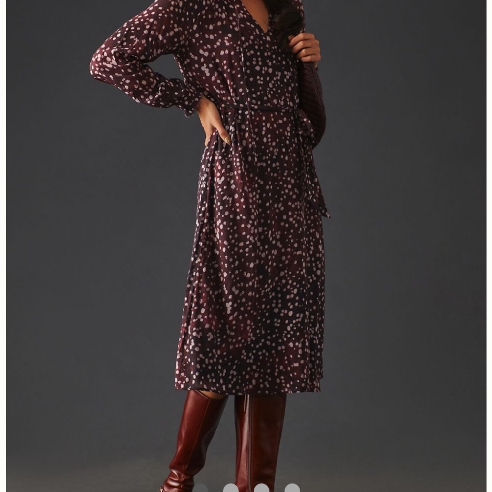 Anthropologie Cloth & Stone Long Sleeve Flowing Midi Dress